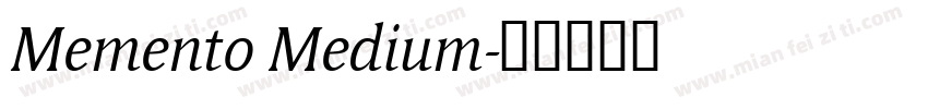 Memento Medium字体转换